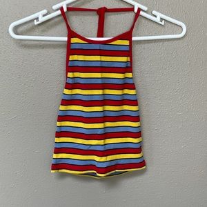 Brandy Melville Multicolor Tie Halter Top